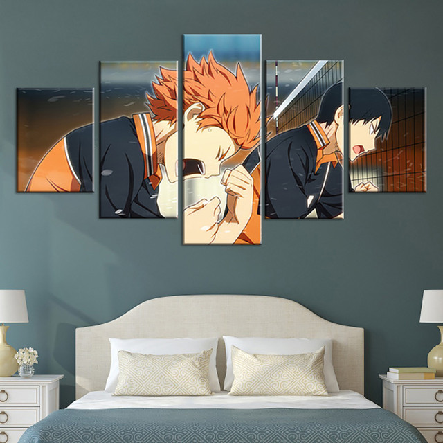 5 Panel Wall Art Poster Hd Prints Haikyuu Modular Pictures Canvas Japanese  Anime Figure Painting Home Decoration For Living Room - Painting &  Calligraphy - AliExpress